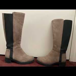Suede Knee-High Boots